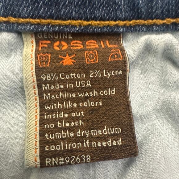 Fossil Slim Bootcut Jeans Women's Size 26 Medium Wash Denim Stretch - Picture 7 of 7